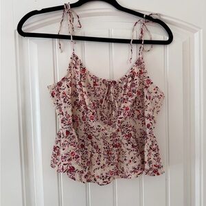 American Eagle AE Tie Strap Corset Tank Top